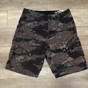 Volcom Board Shorts Men’s 34 Surf & Turf Brown Camo 4 Way Stretch Swim Casual